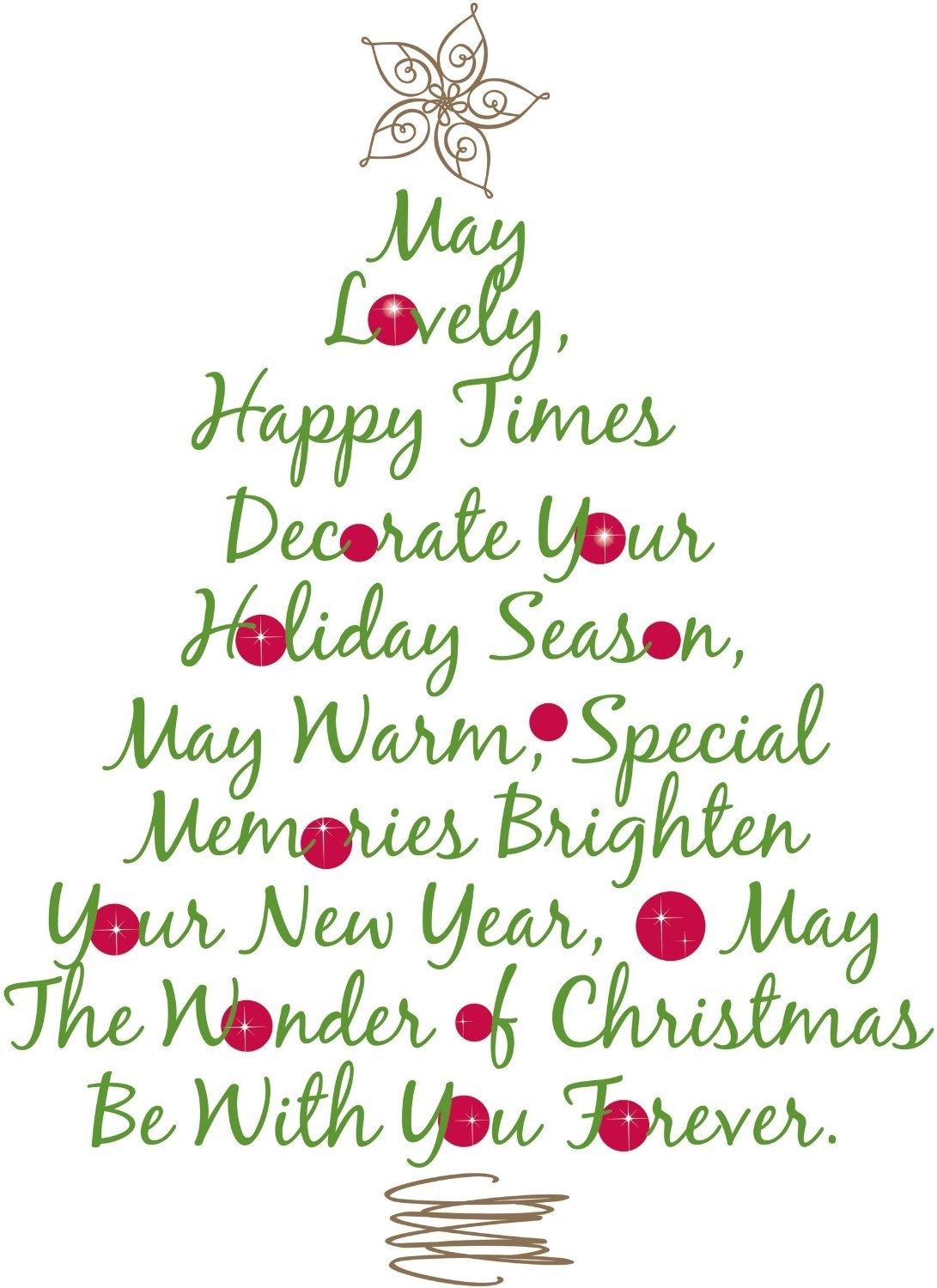 Christmas Tree Quote Giant Wall Decor
