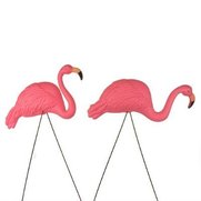 Bright Pink Flamingo Yard Ornaments 