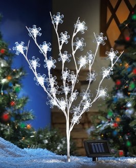 Solar Snowflake Tree Outdoor Christmas Decoration