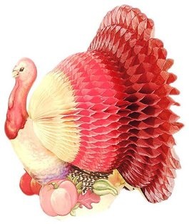 Thanksgiving Turkey Tissue Paper Honeycomb Centerpiece 
