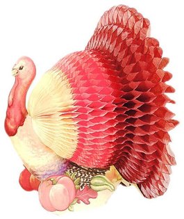 Creative Converting Thanksgiving Turkey Tissue Paper Honeycomb Centerpiece 