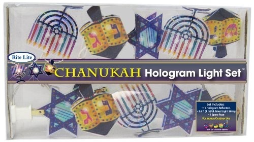  Judaica Chanukah Hologram 10 Light Set 