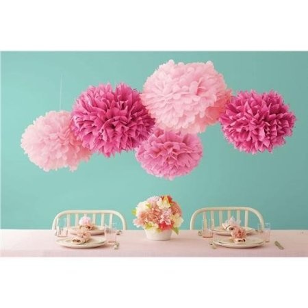 Martha Stewart Crafts Pom Poms, Pink, 2 Sizes