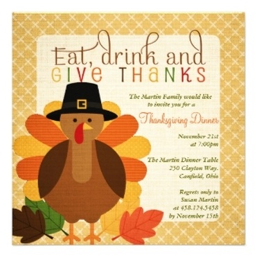 Thanksgiving Dinner Invitations
