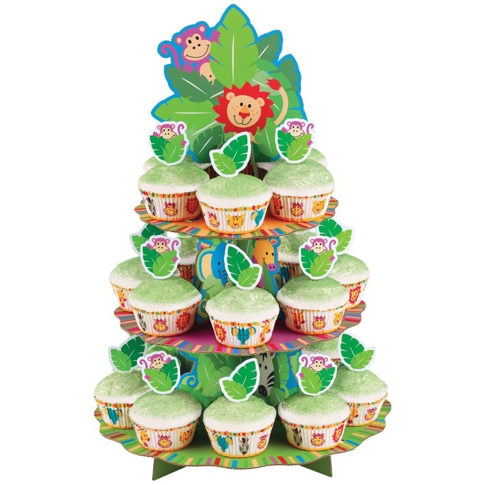 jungle Paper Cupcake Stand 