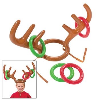 Inflatable Reindeer Antler Ring Toss Game-Holiday Party 