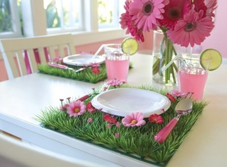 Table Decor Flower Placemat For Girls Flower Party